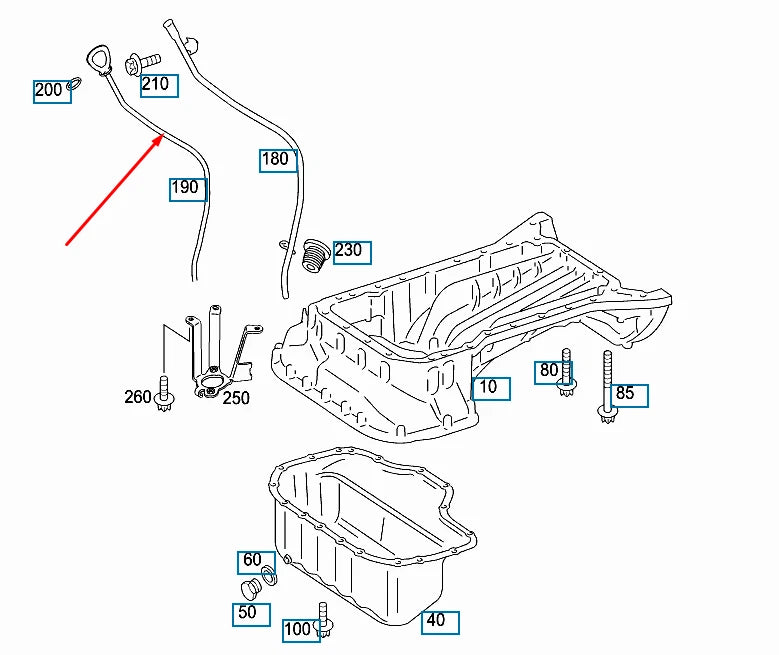 NEW MB E-CLASS W211 OIL LEVEL DIPSTICK A272010067264 1.8 PETROL 120KW