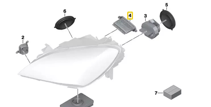 NEW BMW 6 CABRIO F12 FRONT LED HEADLIGHT CONTROL MODULE 63117316216 ORIGINAL