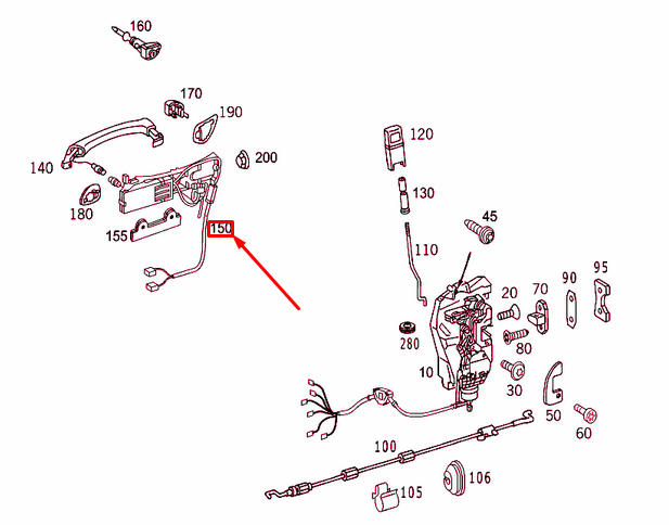 NEW MERCEDES-BENZ S W220 FRONT RIGHT DOOR BEARING BRACKET A2207600434 ORIGINAL