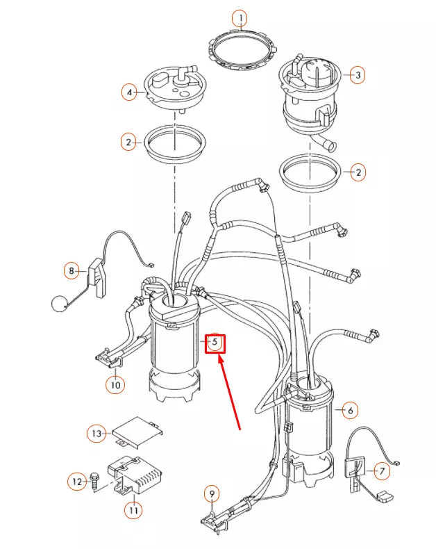 NEW AUDI Q7 4L RIGHT FUEL DELIVERY MODULE 7P6919088B ORIGINAL