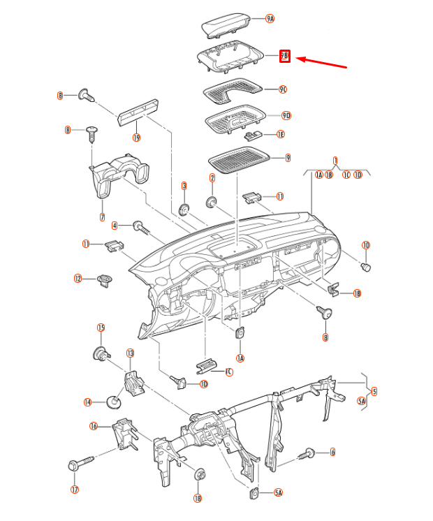 NEW VW BEETLE CONVERTIBLE A5 INSTRUMENT PANEL BEZEL LHD 5C1857192E81U ORIGINAL