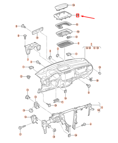 NEW VW BEETLE CONVERTIBLE A5 INSTRUMENT PANEL BEZEL LHD 5C1857192E81U ORIGINAL