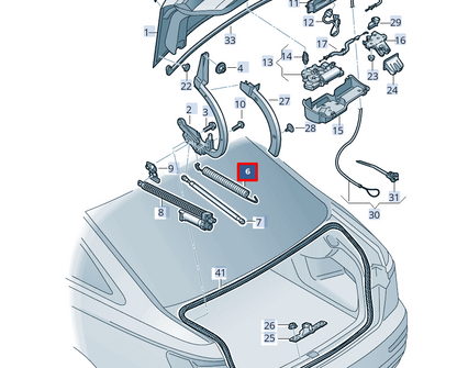 NEW AUDI A6 C8 RIGHT TRUNK GAS SPRING 4K5827665 ORIGINAL