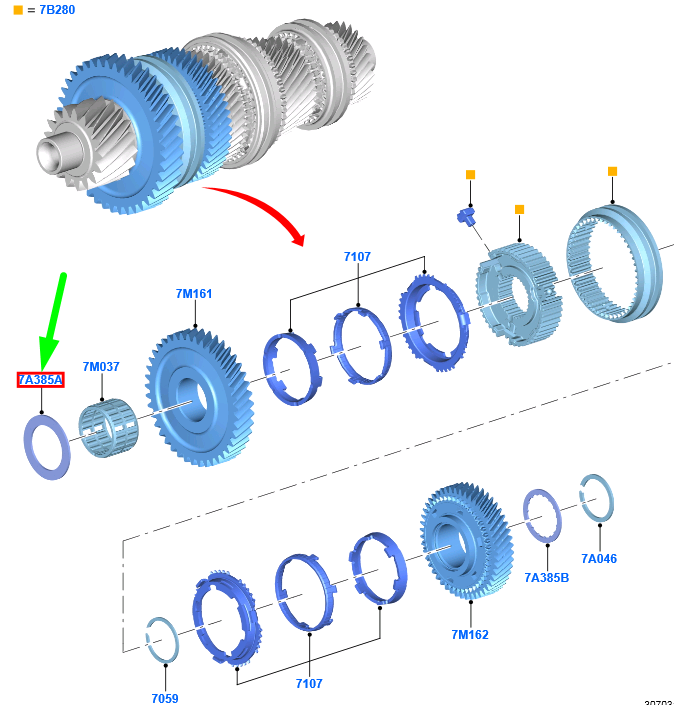 new ford puma transmission output shaft thrust washer 2118797 original