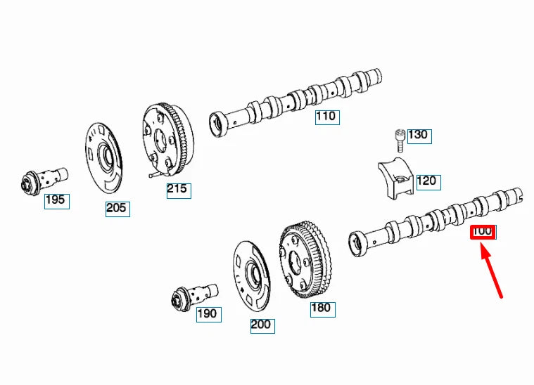 NEW MERCEDES-BENZ C W204 RIGHT INLET CAMSHAFT A2720503801 ORIGINAL