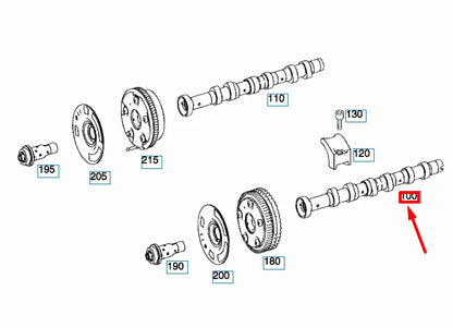 NEW MERCEDES-BENZ C W204 RIGHT INLET CAMSHAFT A2720503801 ORIGINAL