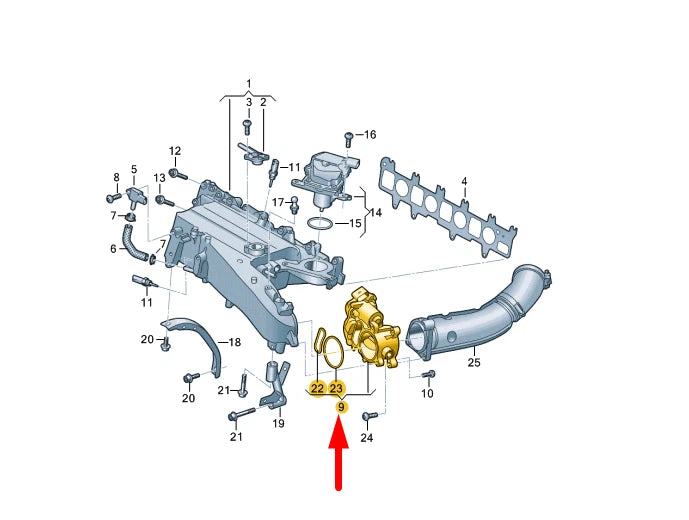 NEW VOLKSWAGEN ARTEON 3H7 THROTTLE VALVE CONTROL ELEMENT 05L128063E ORIGINAL