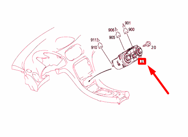 new mb sl r230 automatic air conditioner operating unit a2308301285 original