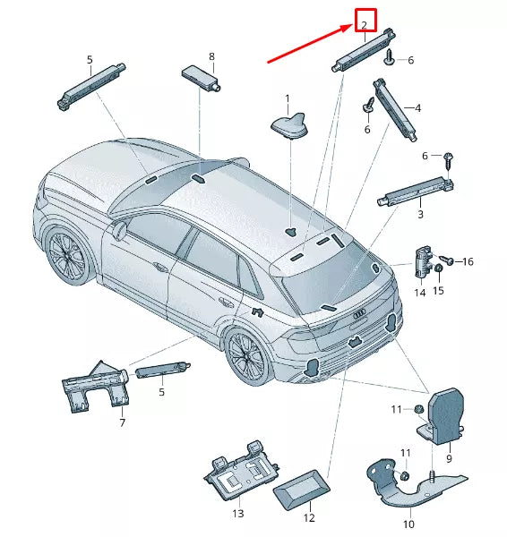 NEW AUDI Q8 4MN LEFT UPPER ANTENNA AMPLIFIER 4M8035225B