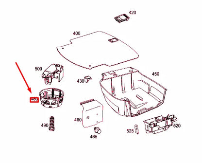NEW MERCEDES-BENZ C W204 SPARE WHEEL BRACKET SHELL A2048980007 ORIGINAL