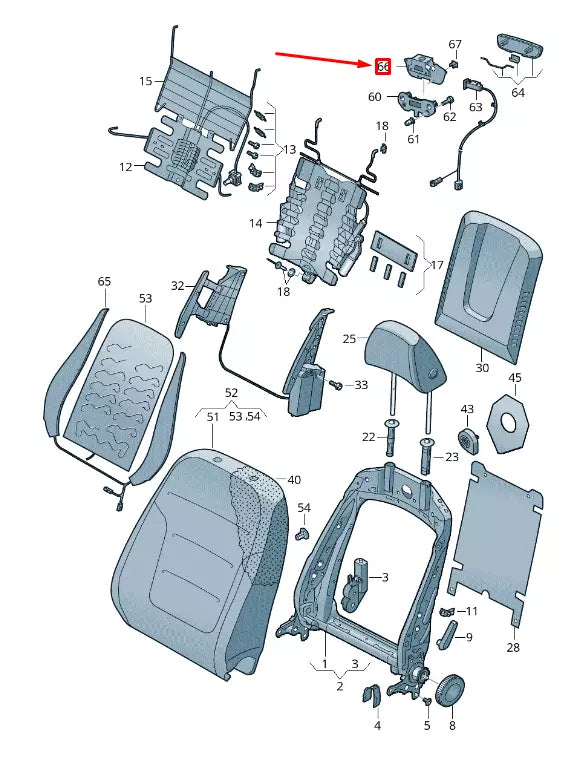 NEW VW TOUAREG 7P MK2 FRONT LEFT SEAT PROTECTIVE FILM 7P6882695