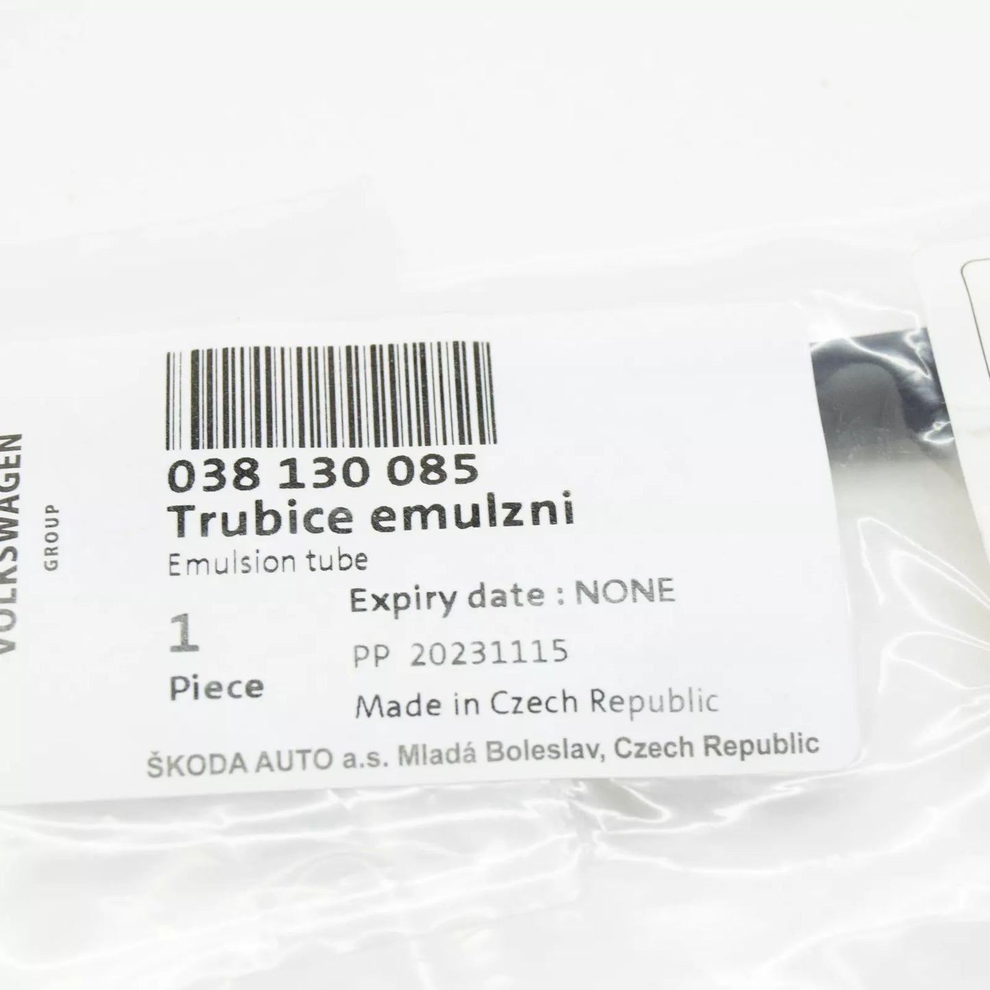 NEW SKODA FABIA MK2 EMULSION TUBE 038130085 ORIGINAL