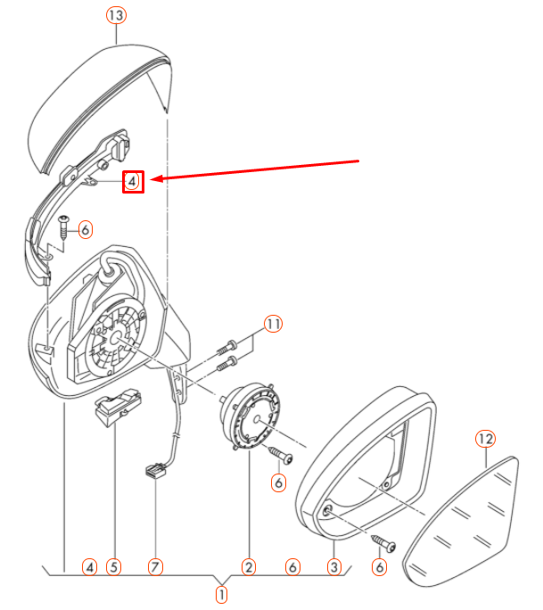 NEW VW GOLF 5G MK7 FRONT LEFT DOOR MIRROR TURN INDICATOR 5GM949101 ORIGINAL
