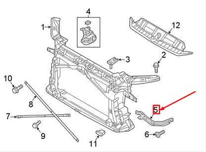 NEW AUDI TT FV 8S RIGHT RADIATOR SUPPORT OUTER BRACKET 8S0959116A ORIGINAL