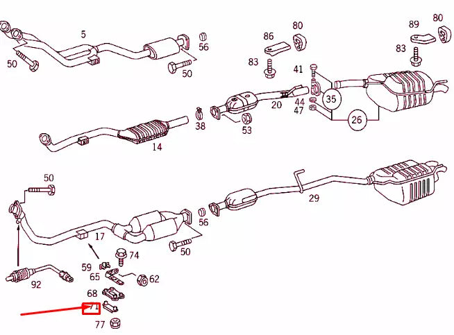 NEW MERCEDES-BENZ C W202 FRONT EXHAUST PIPE BASE PLATE A2024920018 ORIGINAL