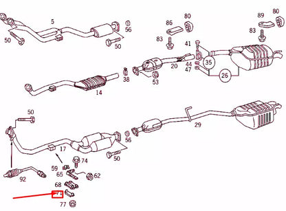 NEW MERCEDES-BENZ C W202 FRONT EXHAUST PIPE BASE PLATE A2024920018 ORIGINAL