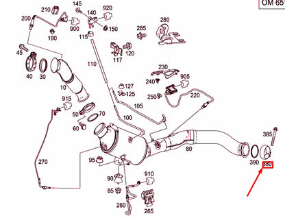 NEW MERCEDES-BENZ GLA X156 EXHAUST SYSTEM PIPE CLAMP A0004901641