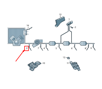 new vw amarok 2h exhaust gas temperature sensor 03l906088jk original