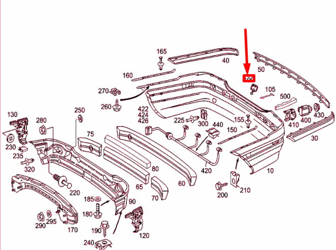 NEW MERCEDES-BENZ C W203 REAR BUMPER TOW EYE COVER A20388504269040 ORIGINAL