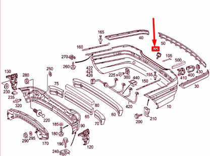 NEW MERCEDES-BENZ C W203 REAR BUMPER TOW EYE COVER A20388504269040 ORIGINAL