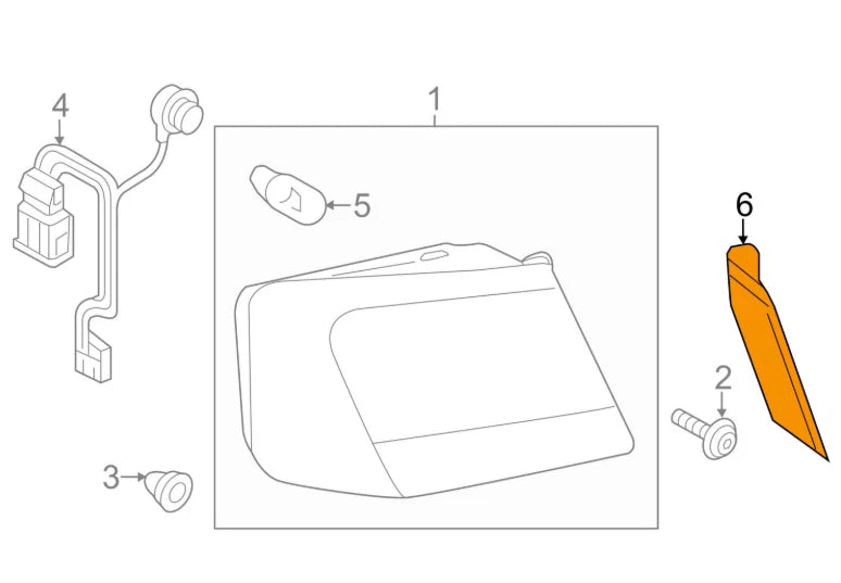 NEW AUDI A6 C7 REAR LEFT TAIL LIGHT TRIM 4G5853267 ORIGINAL