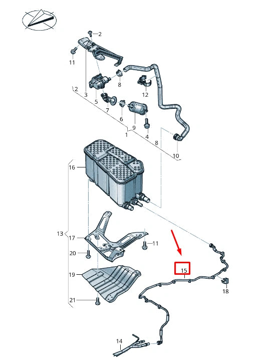 NEW AUDI Q8 4MN BREATHER LINE 4M0201995T