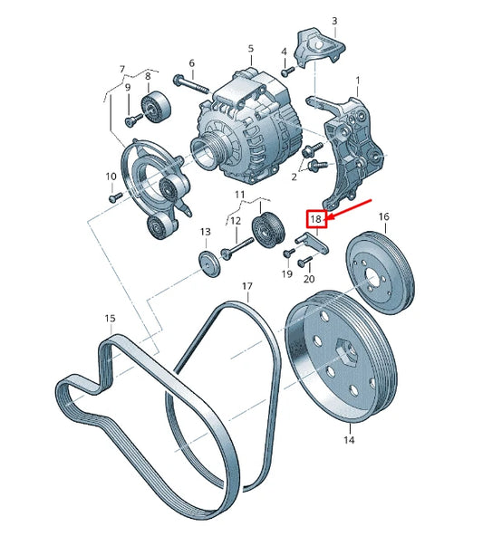 NEW AUDI Q7 4M STARTER GENERATOR GUIDE ROD 059903321