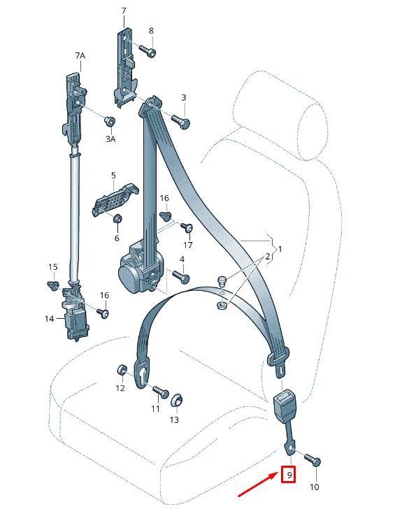 new audi a8 4h front right seat belt buckle 4h0857756a9b9 4h0857756a 9b9