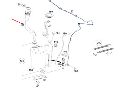 NEW MERCEDES-BENZ VITO W447 WATER TANK FILLER NECK A4478690066 ORIGINAL