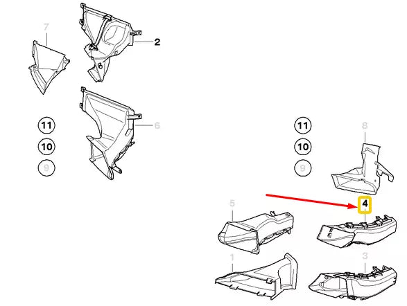 NEW BMW 3 COUPE E92 FRONT RIGHT M BRAKE AIR DUCT 51748045364 8045364 ORIGINAL