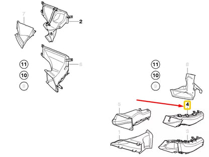 NEW BMW 3 COUPE E92 FRONT RIGHT M BRAKE AIR DUCT 51748045364 8045364 ORIGINAL