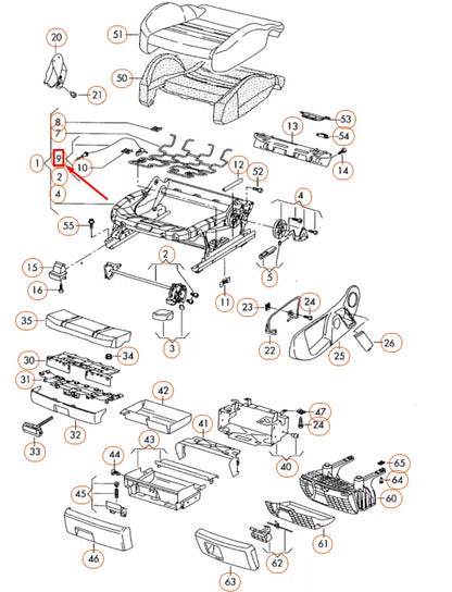 NEW AUDI A4 B7 FRONT LEFT SEAT BOWDEN CABLE 8E0881271A