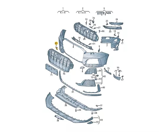 NEW AUDI Q7 4M FRONT BUMPER TOW HOOK EYE COVER 4M0807241EGRU ORIGINAL