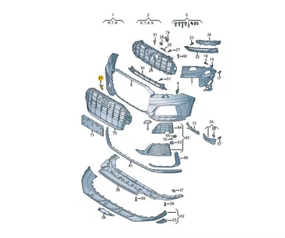 NEW AUDI Q7 4M FRONT BUMPER TOW HOOK EYE COVER 4M0807241EGRU ORIGINAL