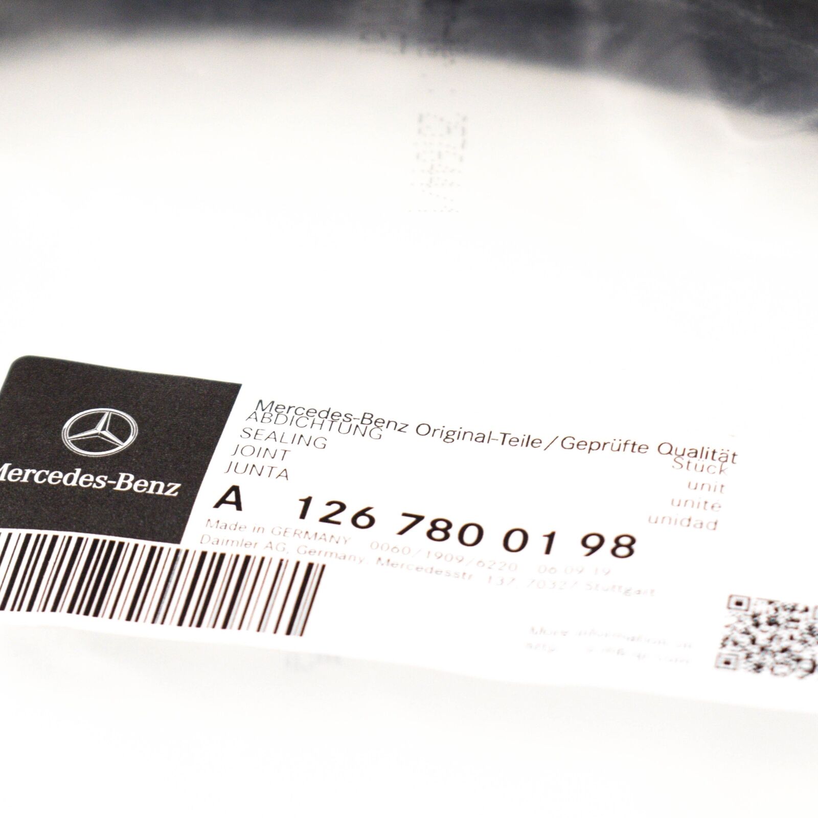 NEW MERCEDES BENZ S W126 SUNROOF PANEL SEAL A1267800198 ORIGINAL