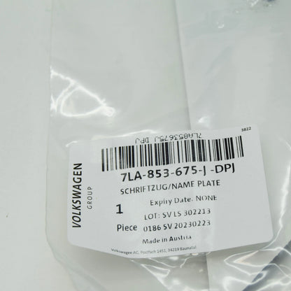 NEW VOLKSWAGEN TRANSPORTER T6 SGA SGH LEFT WING BADGE 7LA853675JDPJ ORIGINAL