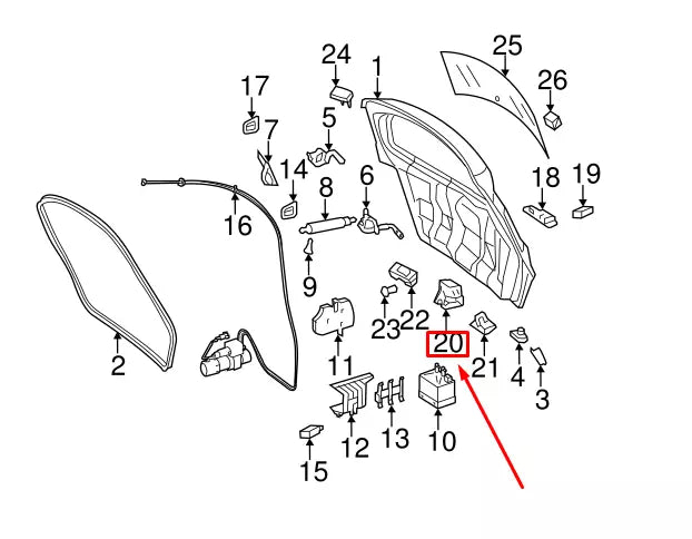 NEW MERCEDES-BENZ GL X164 TAILGATE LOCK ACTUATOR MOTOR A1647400300