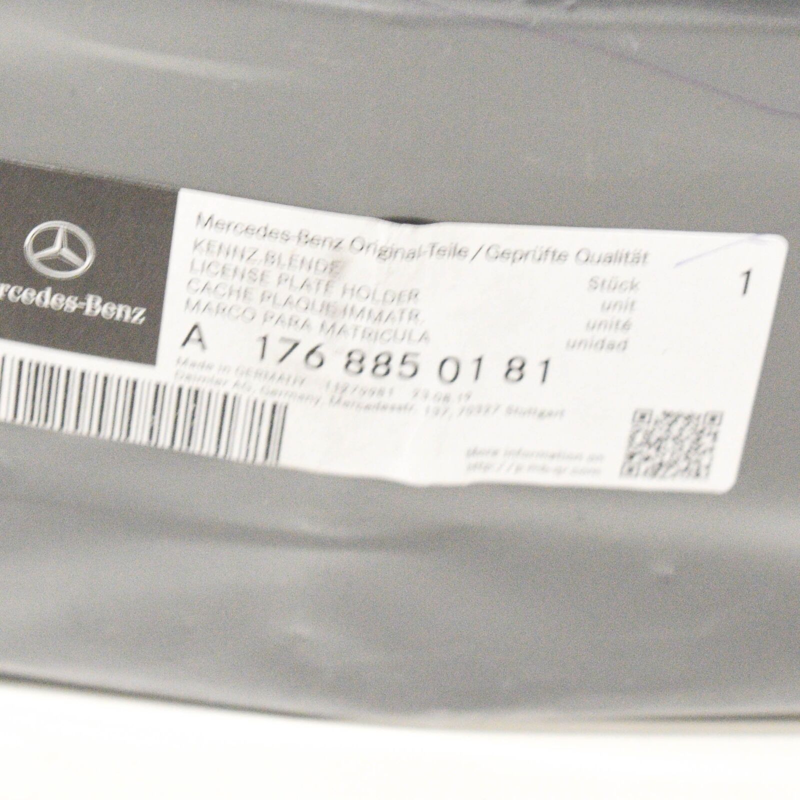 NEW MERCEDES BENZ A W176 FRONT NUMBER LICENSE PLATE HOLDER A1768850181 ORIGINAL