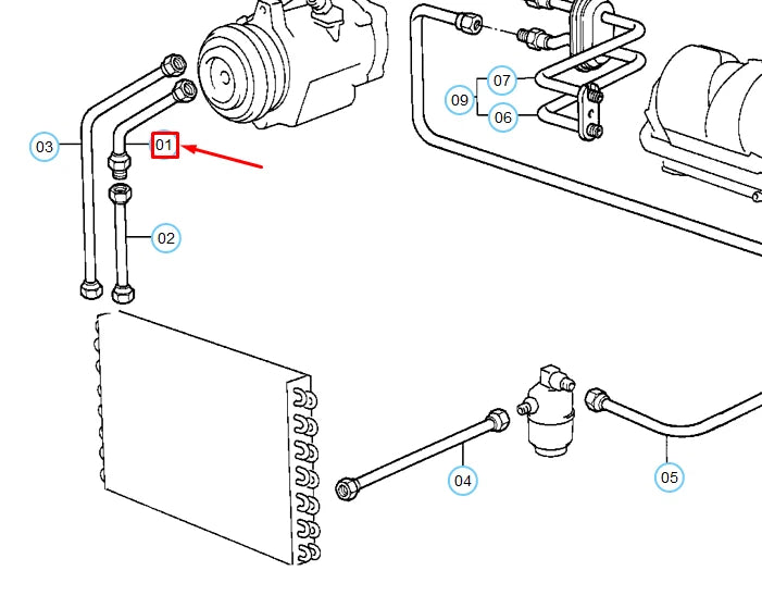 NEW BMW 5 E28 SEDAN REFRIGERANT DISCHARGE HOSE LINE 64531375972 ORIGINAL