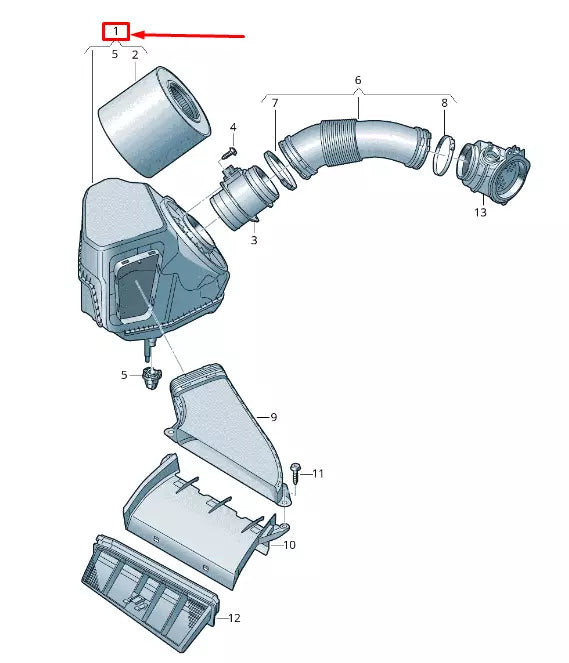 NEW AUDI A6 C8 ENGINE AIR FILTER BOX 4K0133838AA ORIGINAL