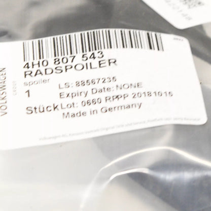 NEW AUDI A8 4H D4 FRONT LEFT OUTER WHEEL SPOILER 4H0807543 ORIGINAL