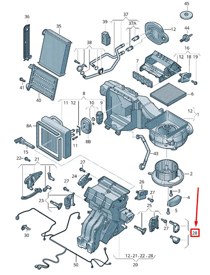 NEW VOLKSWAGEN GOLF 5G MK7 DEFROSTER FLAP LEVER 5Q0898001A ORIGINAL