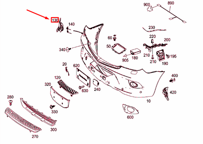 NEW MB SPRINTER 906 FRONT RIGHT HEADLIGHT WASHER COVER A90688020009B51 ORIGINAL