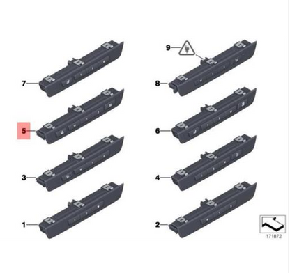 new bmw 5 f07 operating unit supplem seat functions 61319361190 original