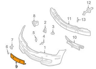 NEW BMW Z3 E36 FRONT LICENSE NUMBER PLATE 51118400068 8400068 ORIGINAL