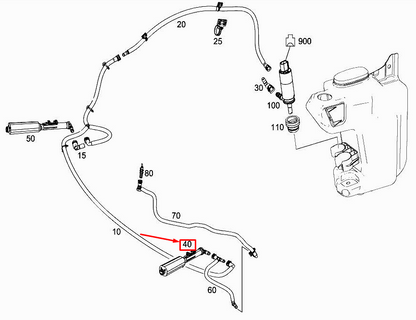 NEW MERCEDES-BENZ SL R231 FRONT LEFT HEADLAMP WASHER NOZZLE A2318600147 ORIGINAL