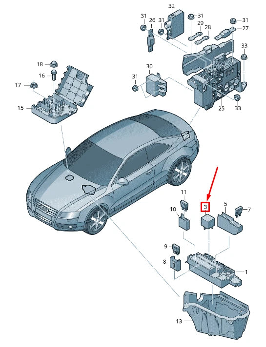NEW AUDI Q7 4L DIESEL GLOW PLUG CONTROLLER 4L0907282B