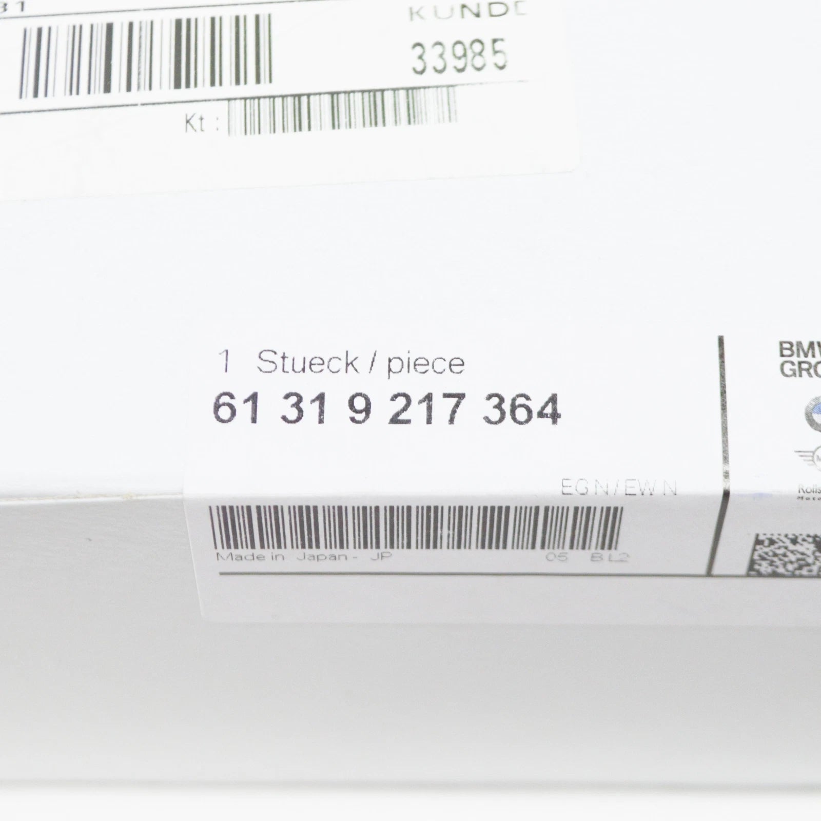 NEW BMW 3 E92 FRONT DOOR LEFT WINDOW SWITCH LHD 61319217364 9217364 ORIGINAL