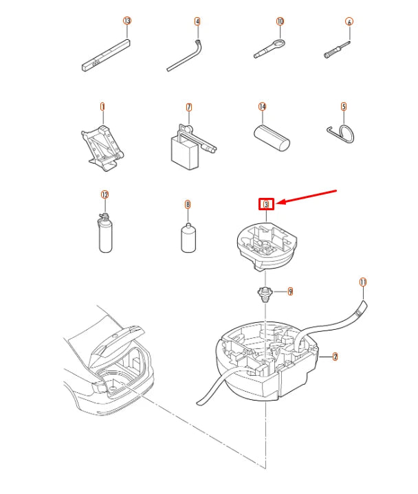 NEW VOLKSWAGEN JETTA A6 TOOL KIT BAG 5C0012115B ORIGINAL