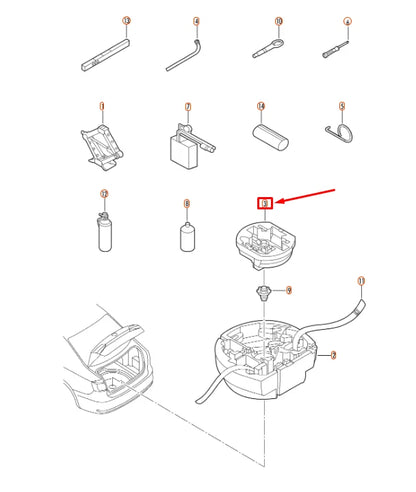 NEW VOLKSWAGEN JETTA A6 TOOL KIT BAG 5C0012115B ORIGINAL